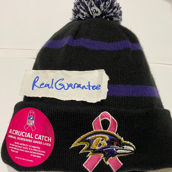 Nwt 100% RARE New Era 2013 Baltimore Ravens BCA Crucial Catch Sport Knit Hat NFL - Picture 2 of 4